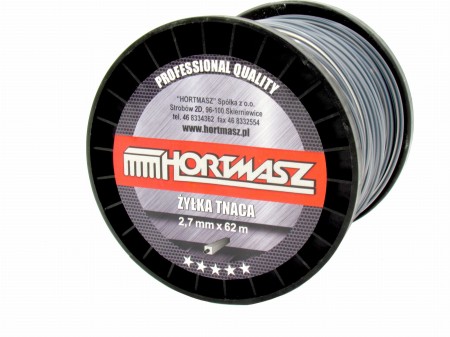 żyłka do kosy spalinowej i podkaszarki 2,7 mm 62 m kwadrat DUOLINE szpula.jpg