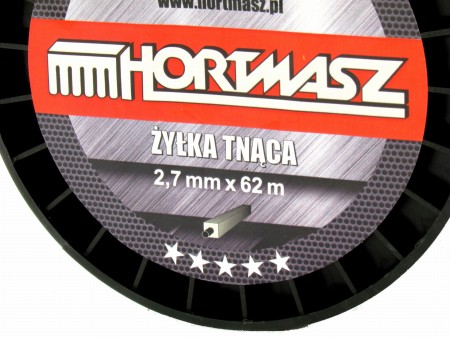 żyłka do kosy spalinowej i podkaszarki 2,7 mm 62 m kwadrat DUOLINE szpula.jpg