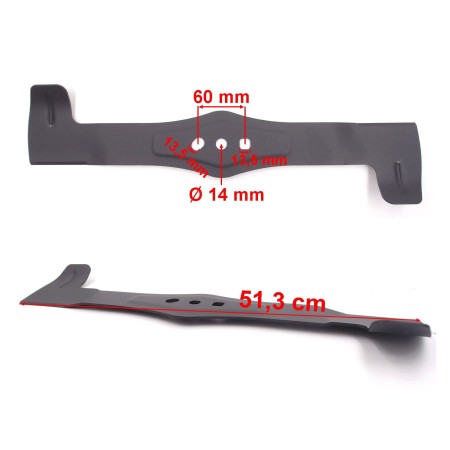 Nóż tnący do traktorka HTS LX102H / L586 prawy 51,3 cm