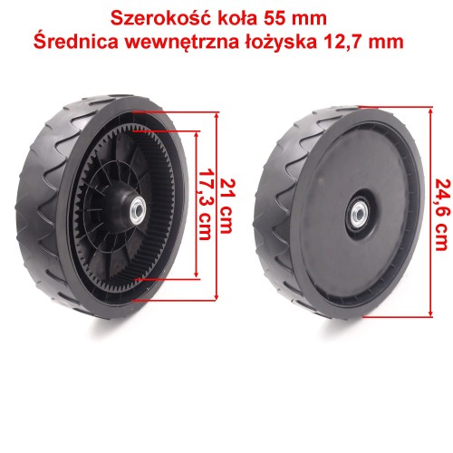 Przejdź do produktu KOŁO JEZDNE TYŁ HKS 746NL, GT 346NLKS 10", NAPĘDOWE, 72 ZĘBY