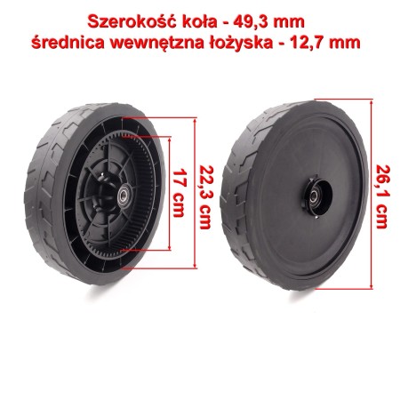 KOŁO JEZDNE TYŁ HKS 150NL/ DY 202190SM LEWE NAPĘDOWE, 70 ZĘBÓW