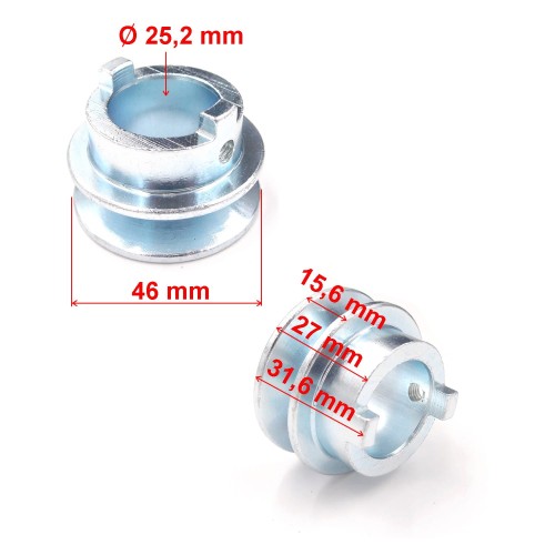 Przejdź do produktu KOŁO PASOWE NA WAŁ GT 353NKS H200, METALOWE, NA PASEK 10 mm, FI WAŁU 25,2 mm