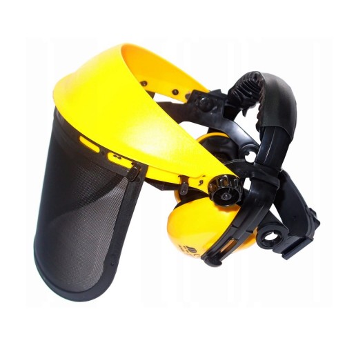 Przejdź do produktu Osłona siatkowa + ochronnik słuchu 19628, regulowana ochrona twarzy i uszu