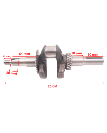 WAŁ KORBOWY DO SILNIKA 170F/P-BT GLEOGRYZARKA (GT 750GS)
