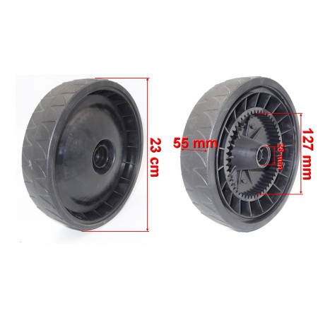 KOŁO JEZDNE TYŁ D1568 9" (23 cm) NAPĘDOWE, 53 ZĘBY