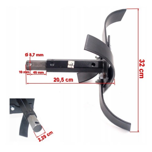 Przejdź do produktu Motyka zewnętrzna pojedyncza lewa Hortmasz HGS LX750 HS212 LX1000 HS212, długość piasty 20,5 cm