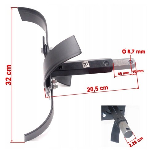 Przejdź do produktu Motyka zewnętrzna pojedyncza prawa Hortmasz HGS LX750 HS212 LX1000 HS212, długość piasty 20,5 cm