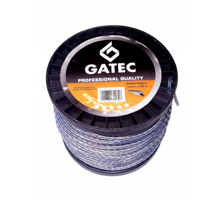 Żyłka do kosy i podkaszarek 2,4 mm, 108 m, kwadrat twist Duoline, kevlar, Gatec