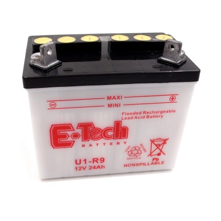 Akumulator kwasowy 12V 24Ah prawy + 195x130x185 mm