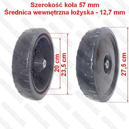 koło jezdne tylne napędowe 270 mm 81 zębów łożysko 12,7×28,5 mm do kosiarek spalinowych