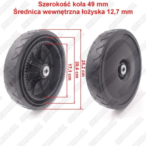 Przejdź do produktu Koło jezdne tylne napędowe 70 zębów do kosiarek spalinowych HKS246N HKS246N1 HKS246NE, część zamienna