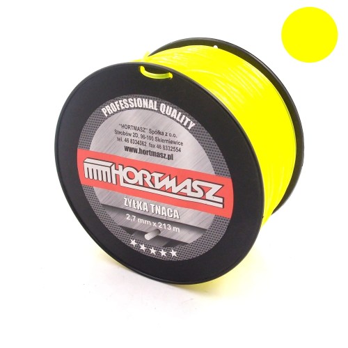 Przejdź do produktu Żyłka do kosy spalinowej i podkaszarki 2,7 mm, 213 m, okrągła żółta