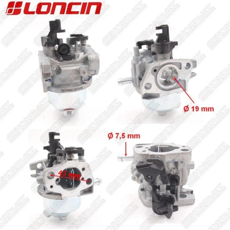 GAŹNIK SILNIKA LC1P70F 170020452-T350 RĘCZNE SSANIE (DWIE DŹWIGNIE PRZEPUSTNICY)