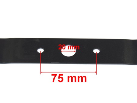 Nóż tnący do kosiarki elektrycznej ASGATEC 32 cm fi centralne 20 mm rozstaw 75 mm