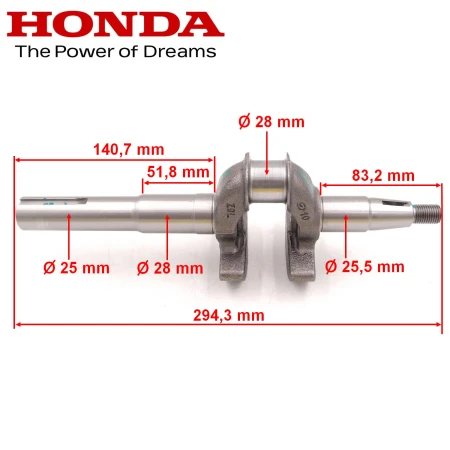 Wał korbowy Honda GCV 170, Honda GCV 200 13311-Z9L-000.jpg