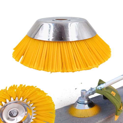 Przejdź do produktu Szczotka nylonowa HORX do kosy 200 mm otwór mocujący 25,4 mm