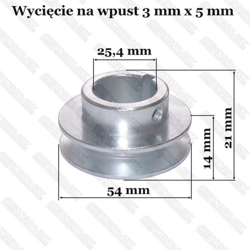 Przejdź do produktu KOŁO PASOWE NA WAŁ LV46/ LV50 Z SILNIKIEM SUBARU, FI WAŁU 25 mm, NA PASEK 10 mm, 320427030070000