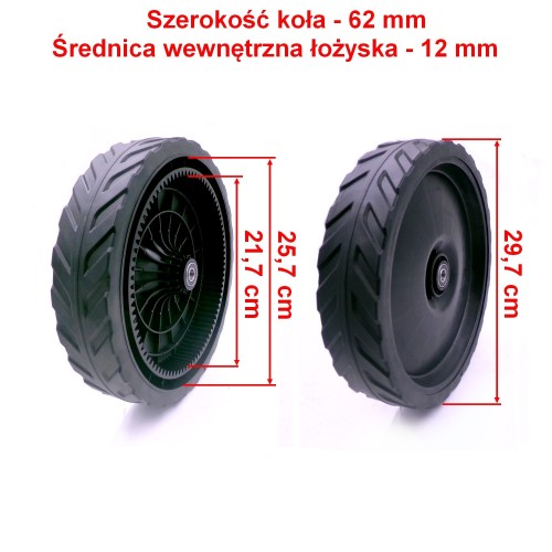 Przejdź do produktu KOŁO JEZDNE TYŁ HKS 450NB/ HKS 456NB/ HKS 456NL 12" PRAWE NAPĘDOWE