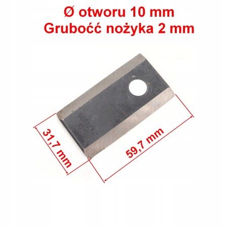 Nożyk do kosiarek i aeratorów BDR-700 Ø 10 mm