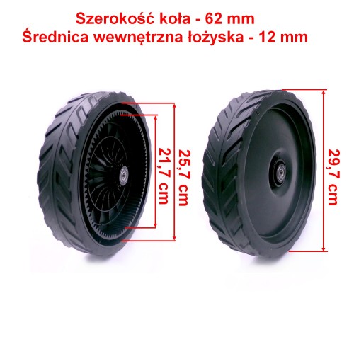 Przejdź do produktu KOŁO JEZDNE TYŁ HKS 450NB/ HKS 456NB/ HKS 456NL 12" LEWE NAPĘDOWE