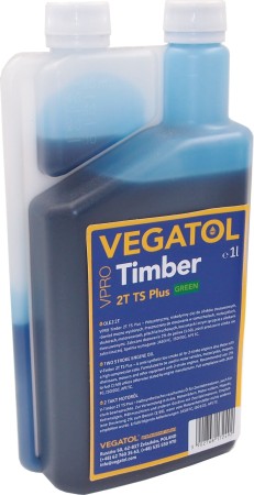 Olej Vegatol Green Timber 2T 1 L niebieski z dozownikiem 12 sztuk w opakowaniu.jpg