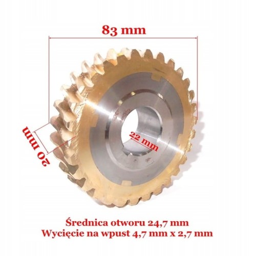 Przejdź do produktu KOŁO ŚLIMAKOWE X-GT65 GLEBOGRYZARKA 30 ZĘBÓW, STARY TYP, DO PRZEKŁADNI Z ALUMINIOWYMI OBUDOWAMI