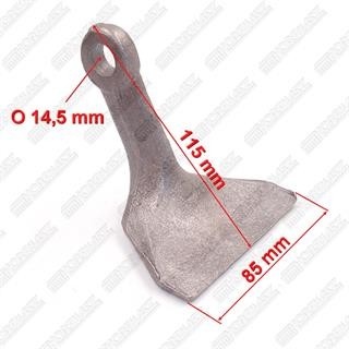 Nóż do kosiarki bijakowej Muratori żeliwo małe MT20H-HR OSTRZ.85MM,fi14,5 mm