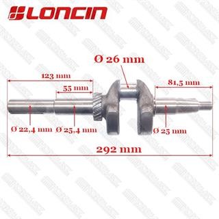 Przejdź do produktu WAŁ KORBOWY LC1P65FA, DŁUGOŚĆ WAŁU 7 CM