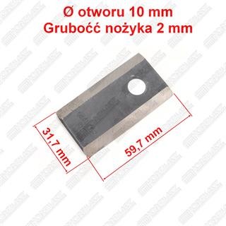Nożyk do kosiarek i aeratorów BDR-700 Ø 10 mm