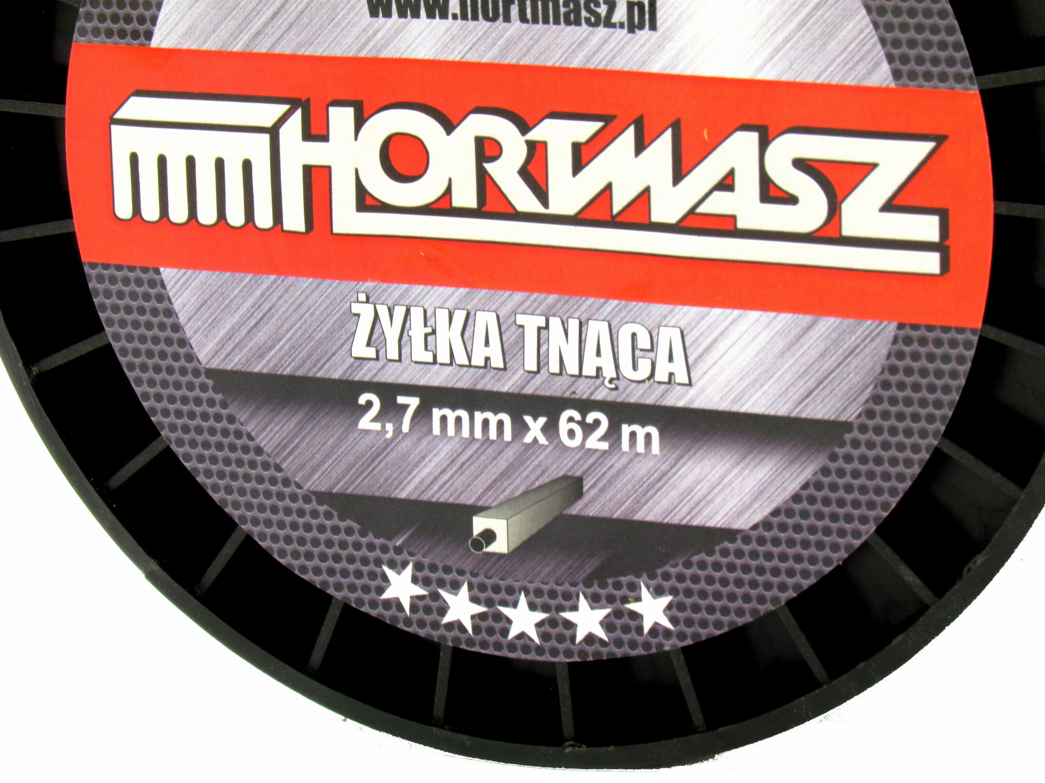 żyłka do kosy spalinowej i podkaszarki 2,7 mm 62 m kwadrat DUOLINE szpula.jpg