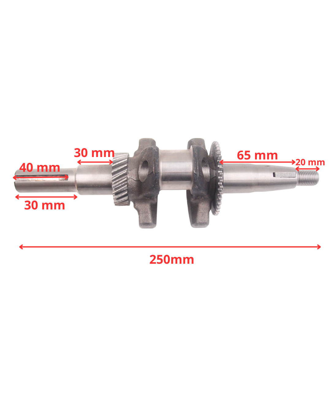 WAŁ KORBOWY DO SILNIKA WM 168FB-2/P (HGS 550), 11.006.014.0302