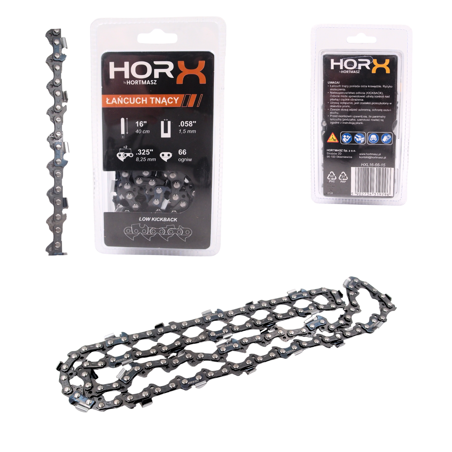 Lancuch HORX 16 cali HXL16-66-15 pila spalinowa 66 ogniw