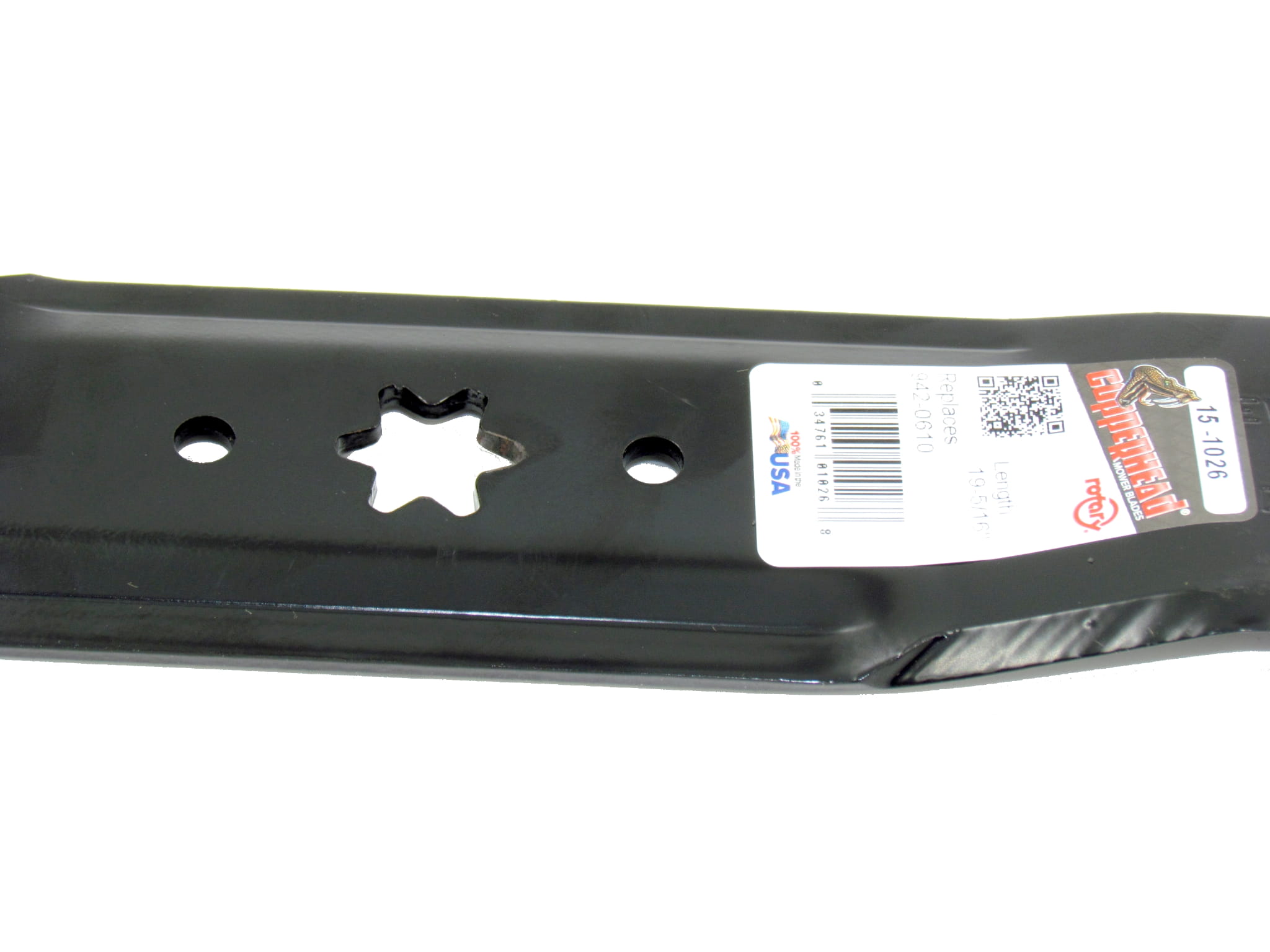 Nóż tnący mielący MTD 19" (49,05 cm) deck 38", zestaw 2 noże z mocowaniem gwiazda – zamiennik noża 942-0610 do równomiernego koszenia i mielenia trawy