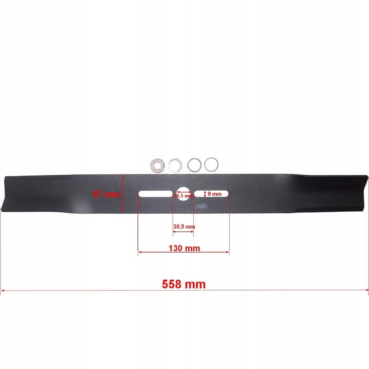 Uniwersalny nóż tnący 55,8 cm U-558 do kosiarki spalinowej z podkładkami